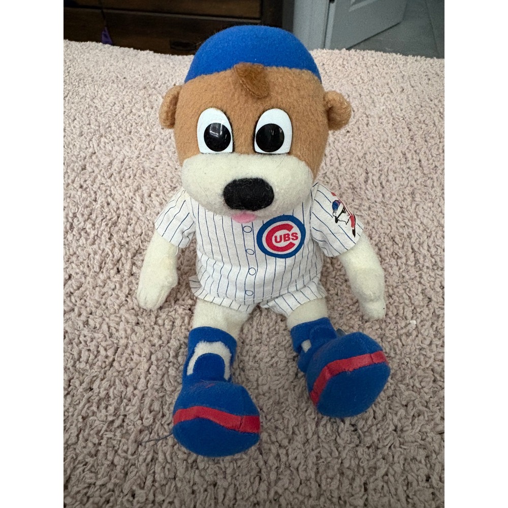 Chicago Cubs Cubby Bear Plush Mascot 10in Baseball Pinstripe Jersey MLB
